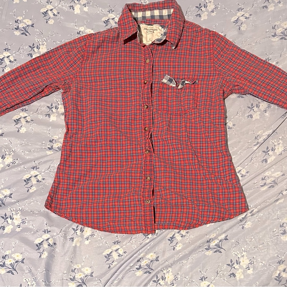 abercrombie and fitch plaid checkered shirt